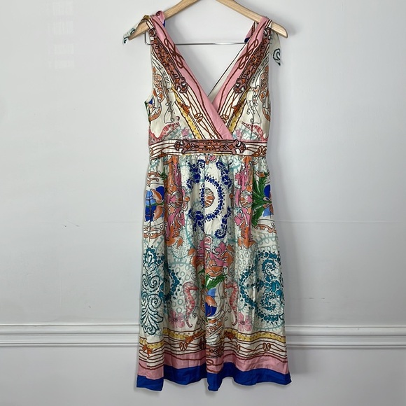 Anthropologie Collette Dinnigan Women’s Silk Dress Multi 4 - Picture 6 of 9